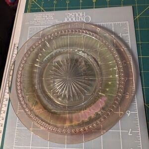 Vintage Distressed 4 plate china set